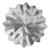 Prostírání – stříbrné – metalický efekt – květ – PVC – 38 cm