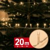 Světelný řetěz – 20 m – teplá bílá – 400 LED – 220–240 V – 6 W – průhledný kabel