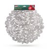Prostírání – stříbrné – metalický efekt – kulaté – PVC – 38 cm