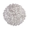 Prostírání – stříbrné – metalický efekt – kulaté – PVC – 38 cm