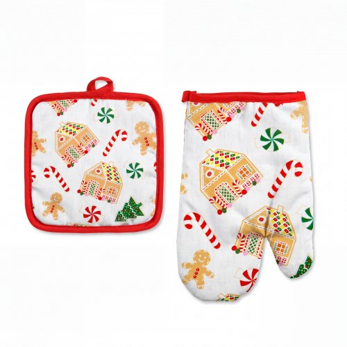 Sada kuchyňské chňapky a utěrky – 16,5 x 16,5 cm