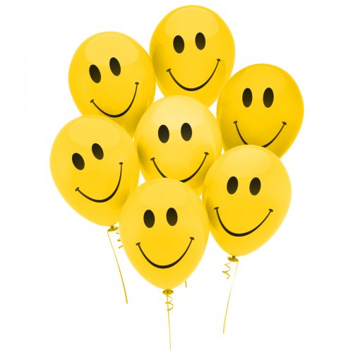 Sada balónků Smiley - 12 ks