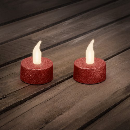 LED čajová svíčka s baterií jako dárek 2 ks / blister