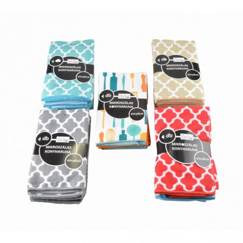 Mikrovláknová kuchyňská utěrka 4 ks