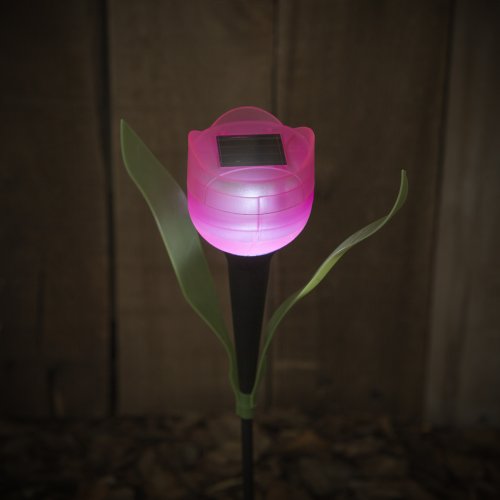 LED solární lampa ve tvaru tulipánu 30 cm