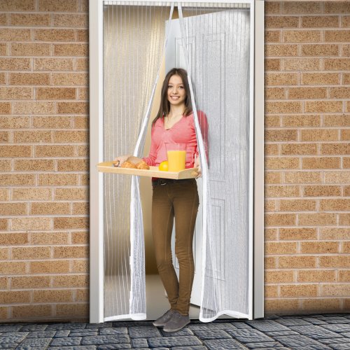 Závěs na dveře proti hmyzu 100 x 210 cm - bílý