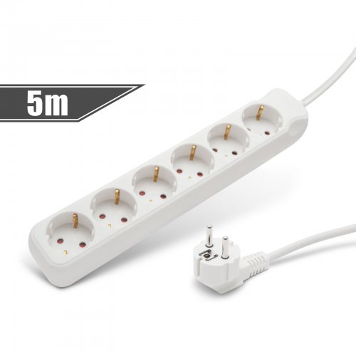 Prodlužovačka se 6 zásuvkami 5 m