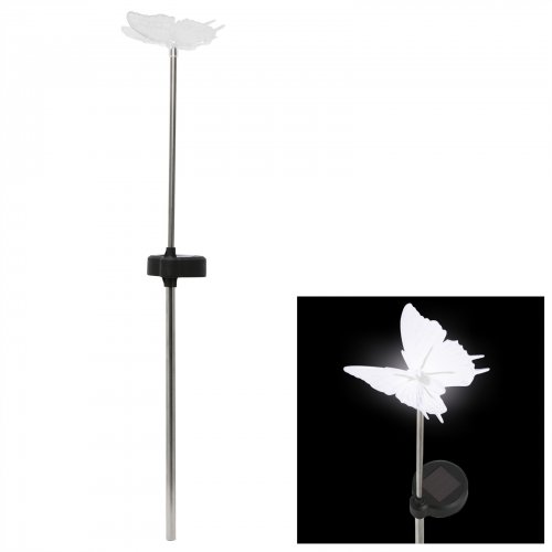 RGB LED solární lampa - motýl