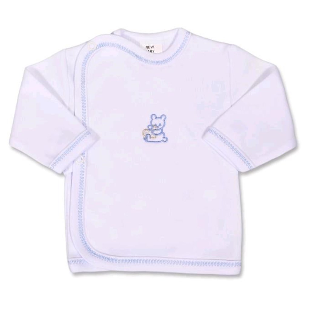 Kojenecká košilka s vyšívaným obrázkem New Baby modrá - 68 (4-6m)