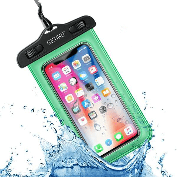 Vodotěsné pouzdro na telefon Zelené