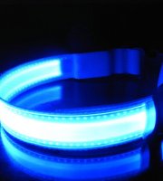 LED obojek Modrý L