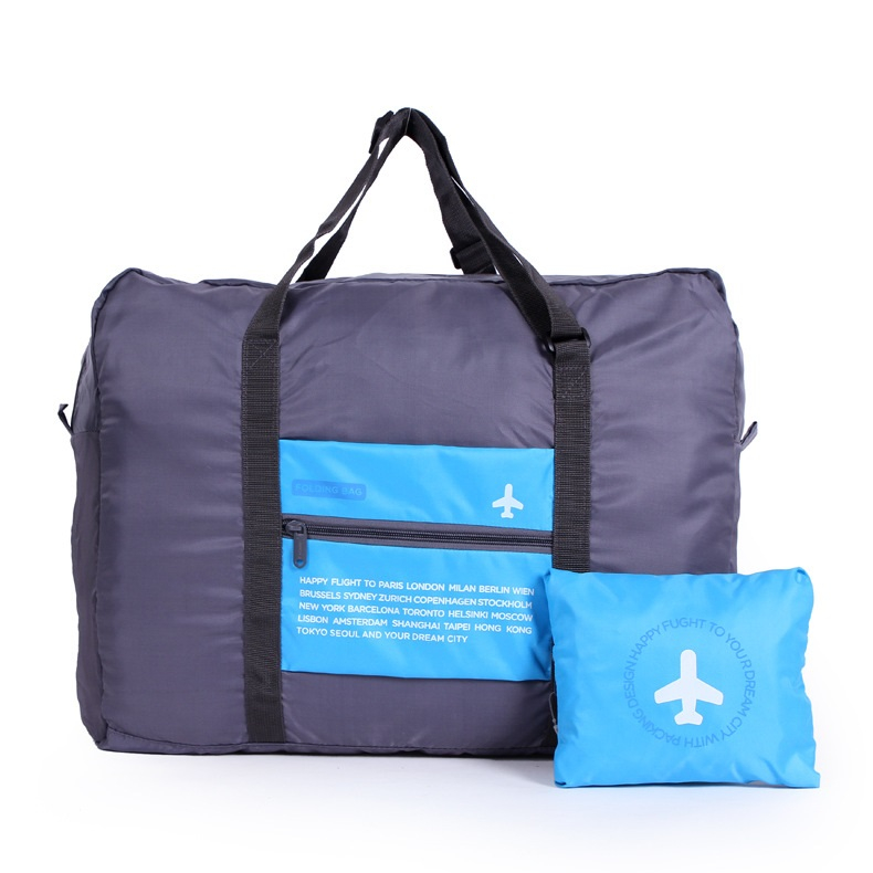 Skládací taška velikosti příručního zavazadla modrá