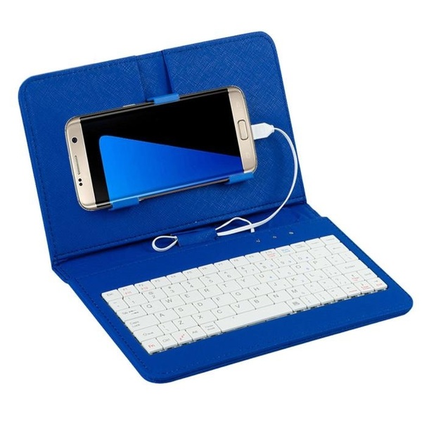 Pouzdro na mobil s klávesnicí modré