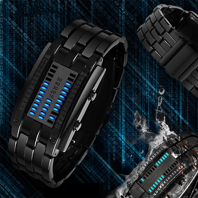Futuristické binární hodinky