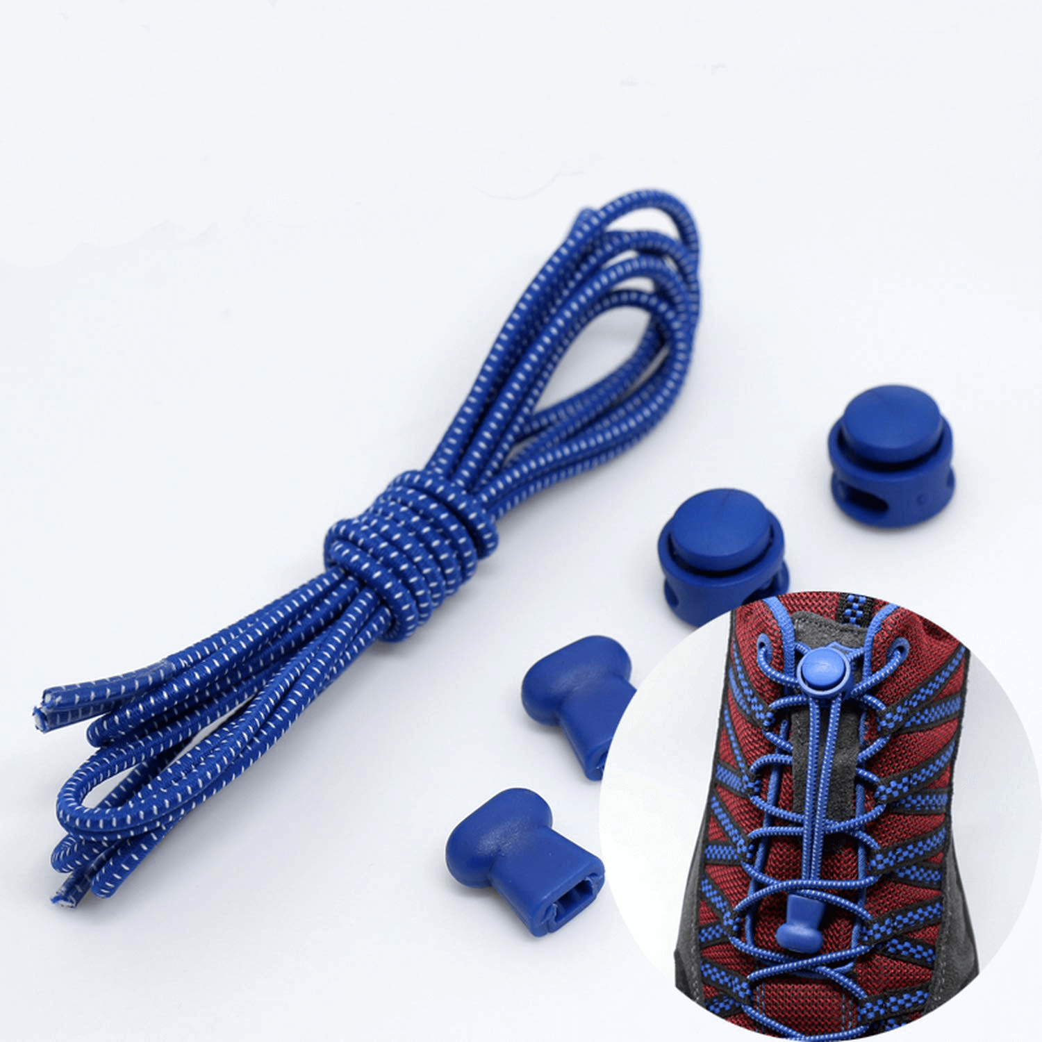 Pružné tkaničky do bot modré