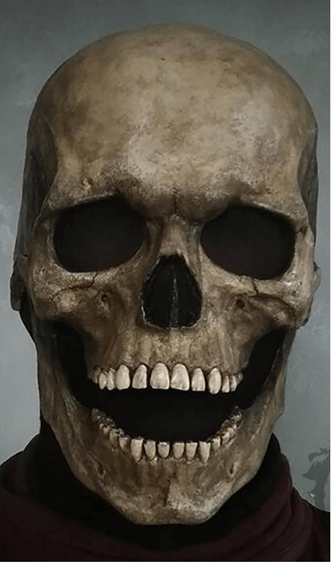 Lebková maska s pohyblivou čelistí Tmavá