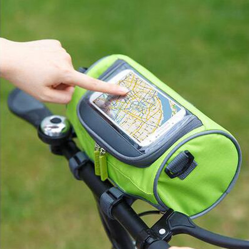 Multifunkční taška na řidítka kola Zelená