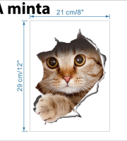 3D nálepka kočka - vzor A