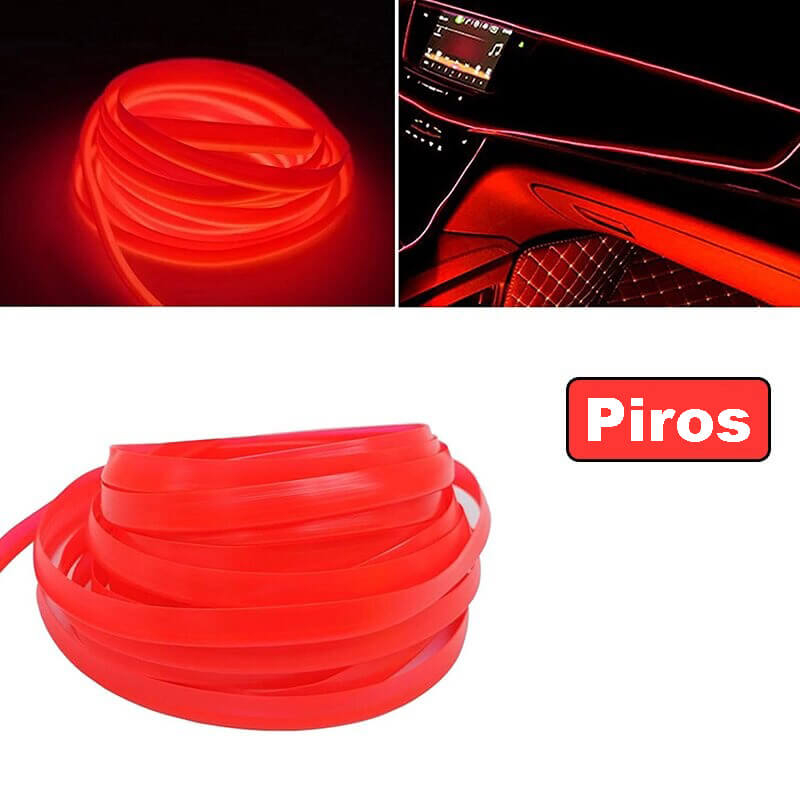 LED pásek na palubní desku, dekorační pásek do auta červený