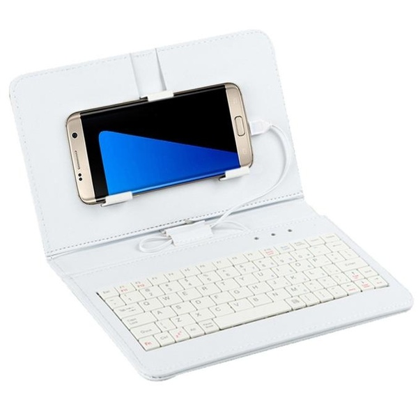 Pouzdro na mobil s klávesnicí Bílé