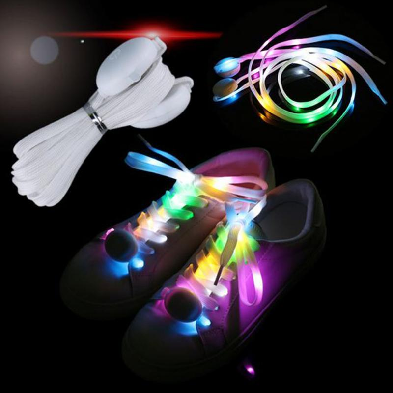 Svítící LED tkaničky do bot bílé