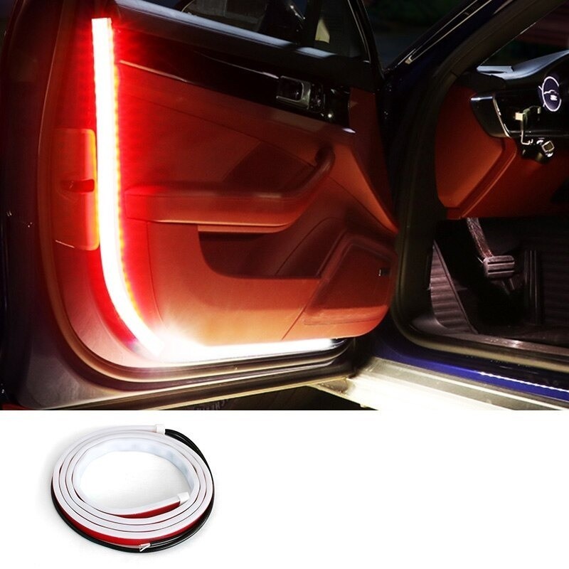 Tuning LED pásek na dveře auta červeno-bílý