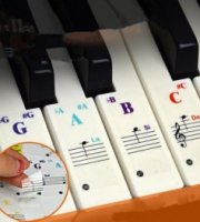 Průhledné nálepky na klavír barevné