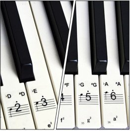 Průhledné nálepky na klavír černo-bílé