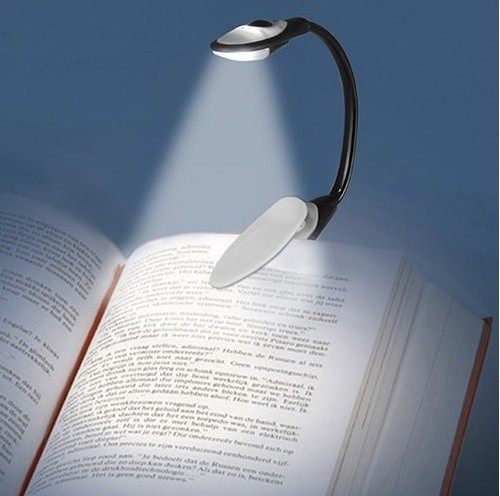 LED lampa na čtení s klipem