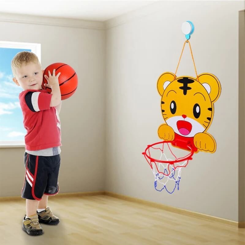 Veselý mini basketbalový koš s míčem Tiger