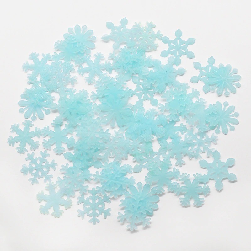 Fosforeskující sněhové vločky modré