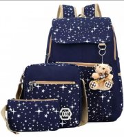 Sada školních tašek s hvězdami Tmavě modrá