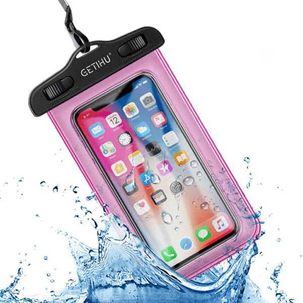 Vodotěsné pouzdro na telefon Růžové