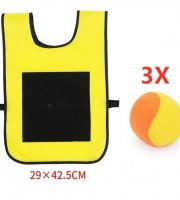 Hra s míčem na suchý zip - dětská žlutá
