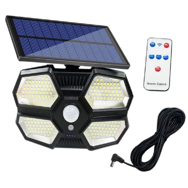 Senzorový LED reflektor se samostatným solárním panelem