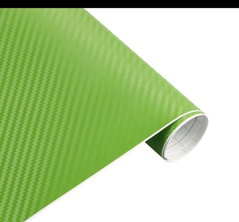 Karbonová autofólie (127 x 15 cm) Zelená