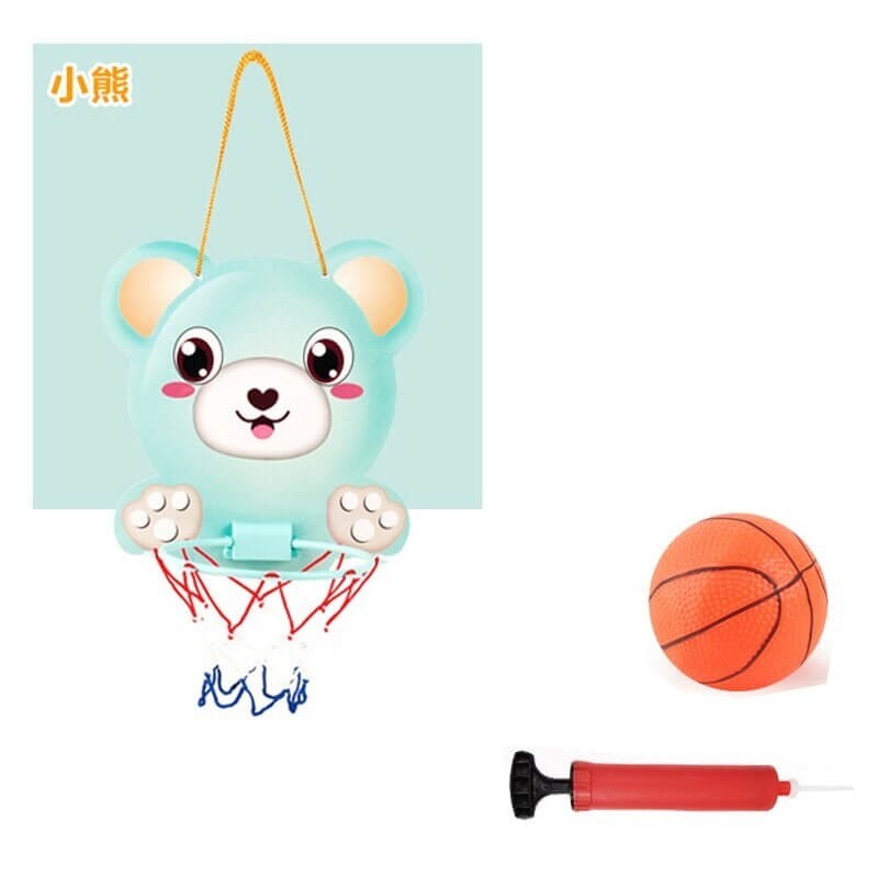 Veselý mini basketbalový koš s loptou Medvedík