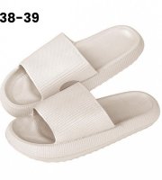 Dámské lehké letní pantofle s tlustou podrážkou Bílé, velikost 38-39