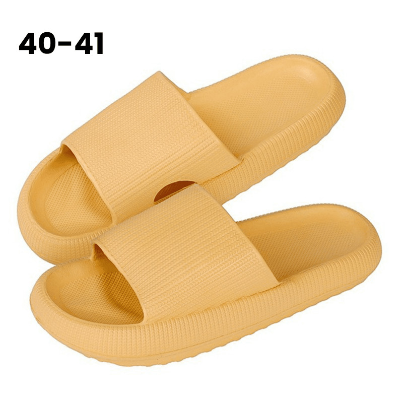 Dámské lehké letní pantofle s tlustou podrážkou Žluté, velikost 40-41