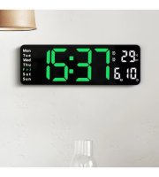 Digitální nástěnný budík s kalendářem a teploměrem