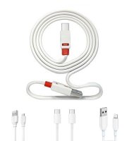 USB nabíjecí kabel 3 m - s USB C/Micro USB/Lightning připojením