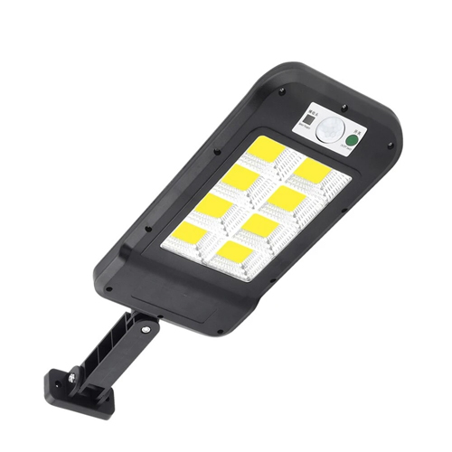Solární LED lampa 180 W, s pohybovým senzorem, dálkovým ovládáním, 128 LED