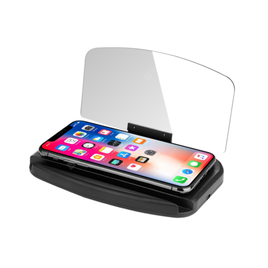 HUD displej pro chytré telefony s nabíjením NFC - promítněte svůj telefon na průhledný displej!