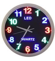 Svítící LED nástěnné hodiny