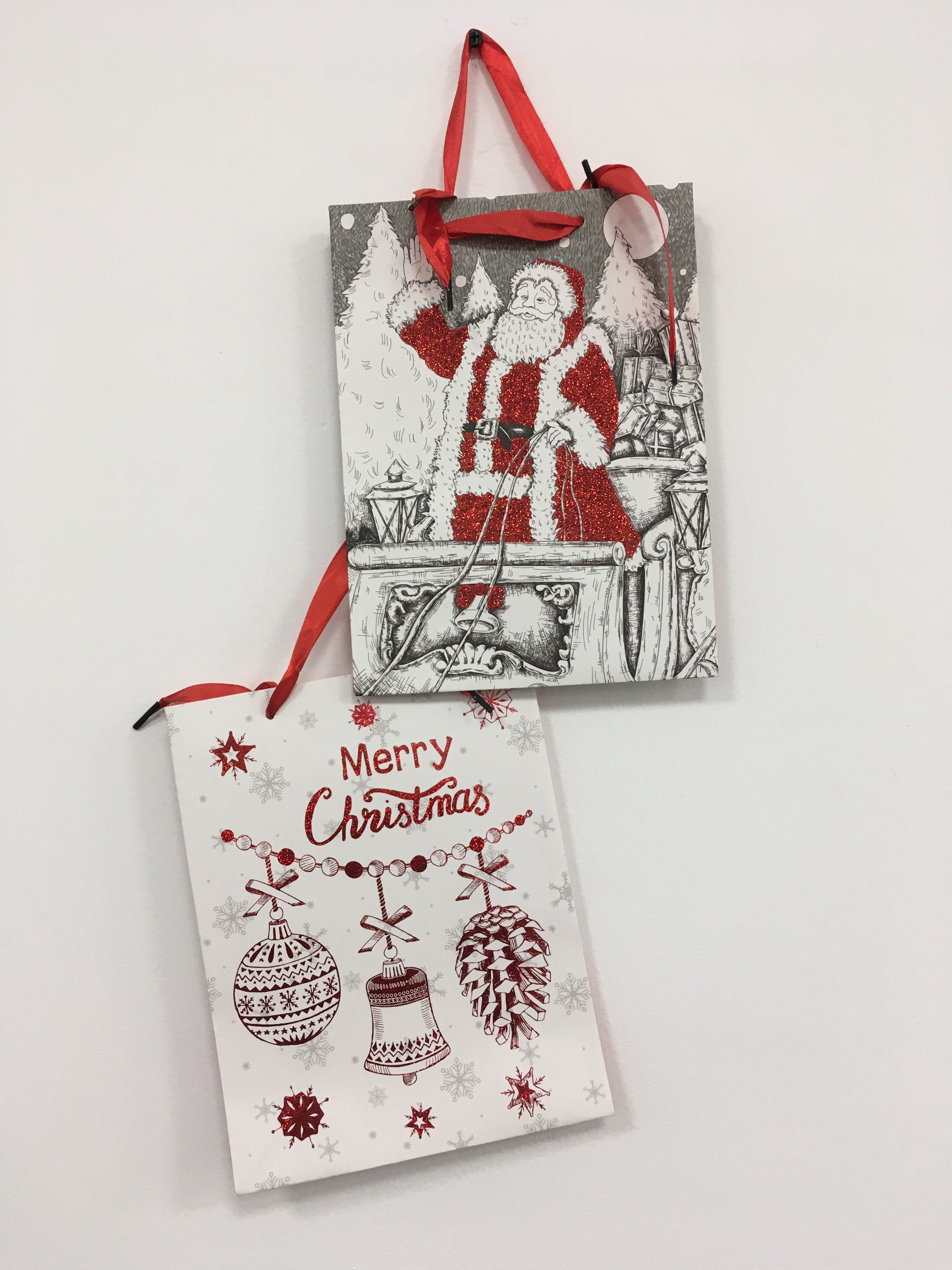 Vánoční dárková taška malá, 18 × 8 cm 6 ks