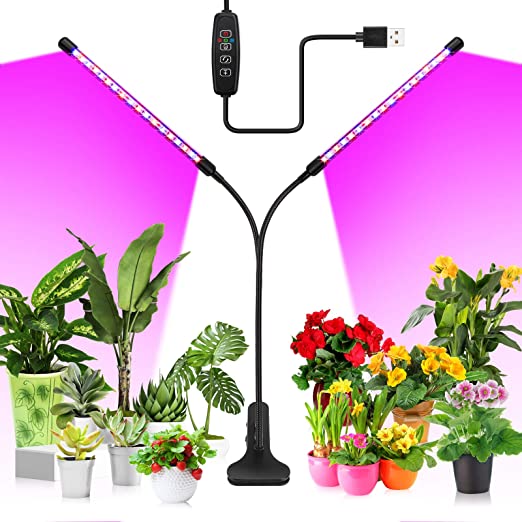 Dvouramenná LED lampa pro růst rostlin