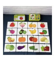 Vzdělávací karetní hra Puzzle Ovoce/zelenina