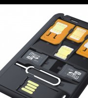  5v1 mini adaptér pro konverzi SIM karty s čtečkou micro SD karet