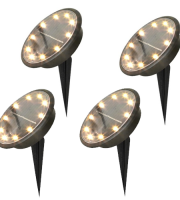 Zapuštěné solární zahradní LED světlo, 10 LED 4 ks