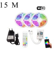 WIFI RGB LED set s dálkovým ovládáním, 15 m